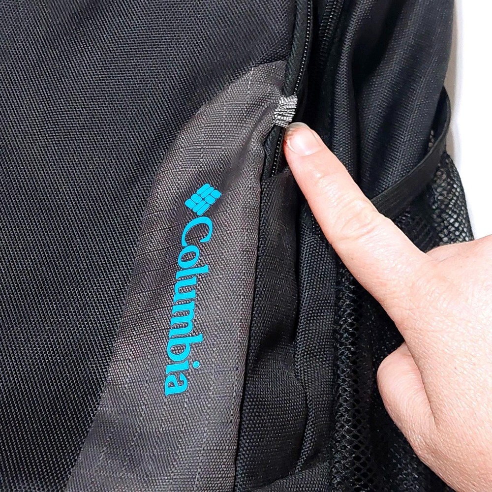 Columbia Diaper Bag Backpack Black Turquoise Unisex Baby Travel Changing Pad - Picture 4 of 9
